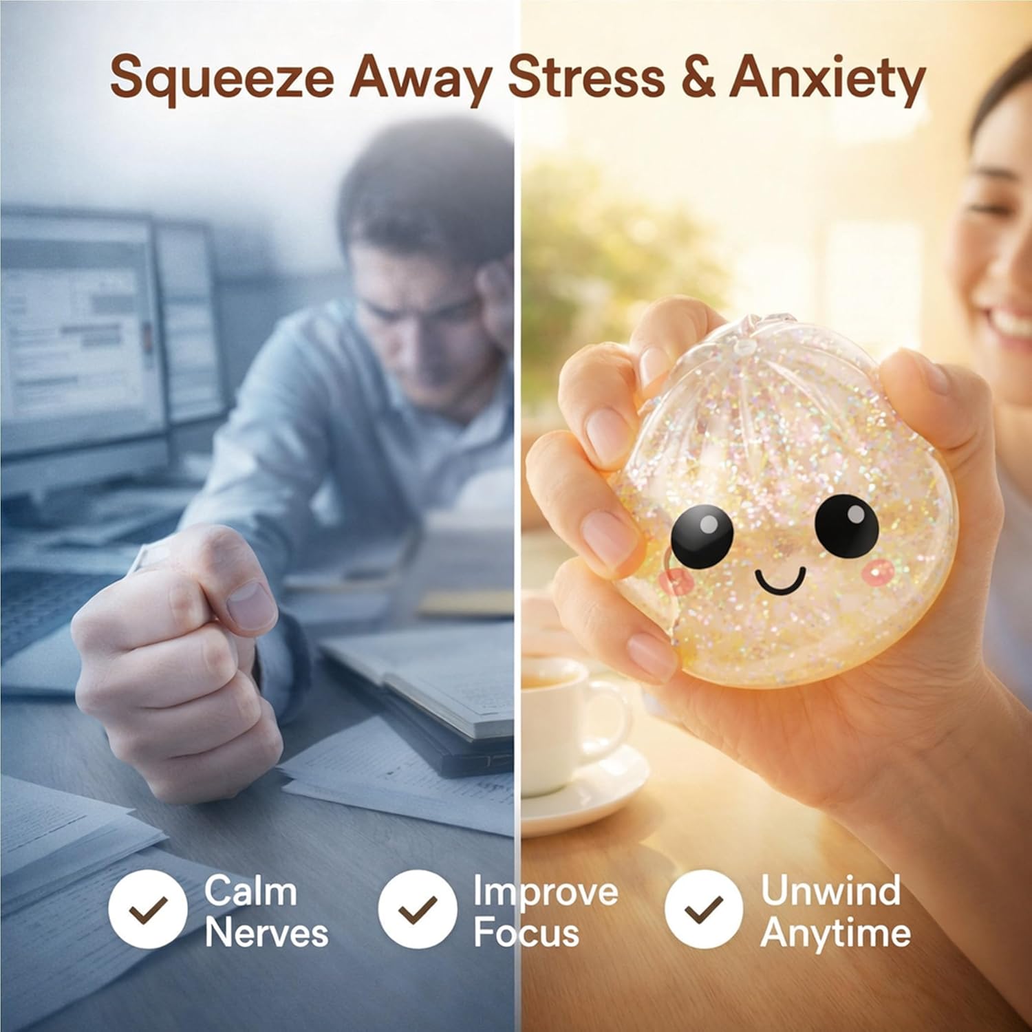 Glitter Dumpling Stress Relief Buddy